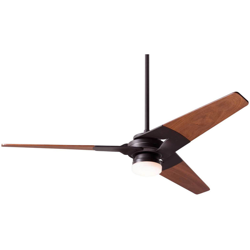 Modern Fan Company Torsion Dark Bronze 52" Ceiling Fan with Mahogany Blades - ALCOVE LIGHTING