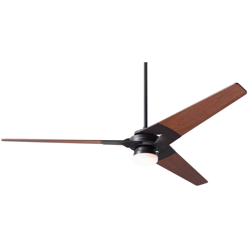 Modern Fan Company Torsion Dark Bronze 62" Ceiling Fan with Mahogany Blades - ALCOVE LIGHTING