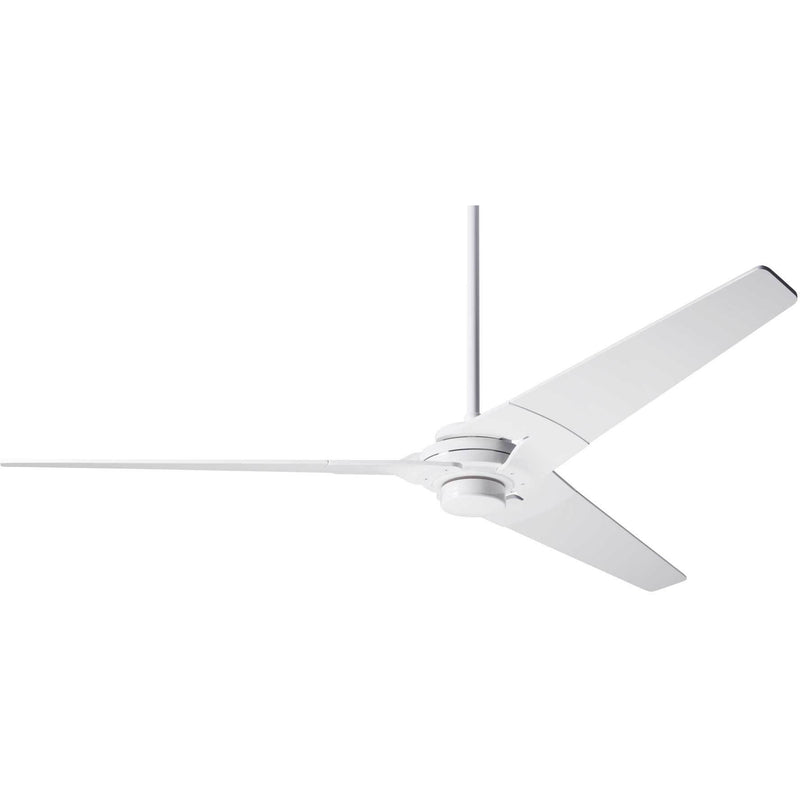 Modern Fan Company Torsion Gloss White 62" Ceiling Fan with Remote Control - ALCOVE LIGHTING