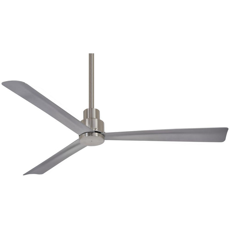 Minka Aire F787-BNW Simple 52 in. Indoor/Outdoor Brushed Nickel Wet Ceiling Fan