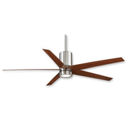 Minka Aire Symbio 56 in. LED Indoor Nickel Ceiling Fan with Walnut Blades - ALCOVE LIGHTING