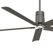 Minka Aire Clean 60 in. LED Indoor Grey Iron with Brushed Nickel Ceiling Fan - ALCOVE LIGHTING