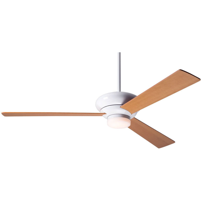 Modern Fan Altus Gloss White 52" Ceiling Fan with Maple Blades and Remote Control - ALCOVE LIGHTING
