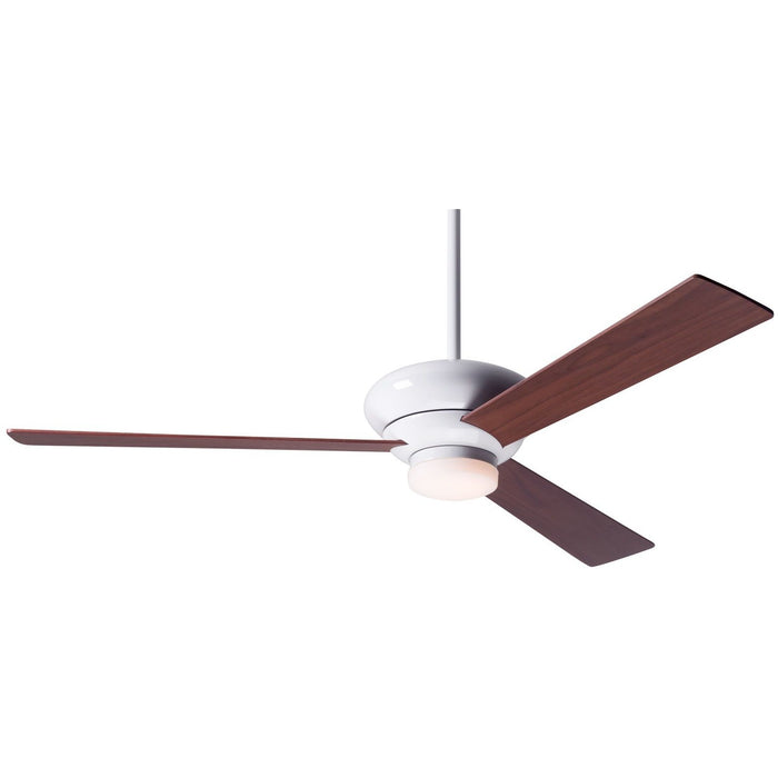 Modern Fan Altus Gloss White 42" Ceiling Fan with Mahogany Blades and Remote Control - ALCOVE LIGHTING