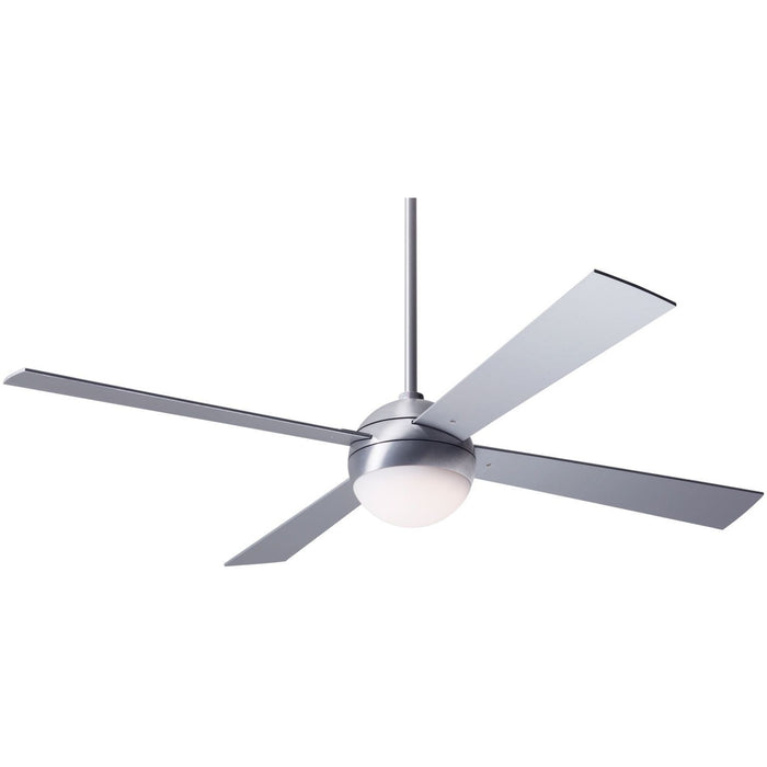 Modern Fan Ball Brushed Aluminum 52" Ceiling Fan with Aluminum Blades and Remote Control - ALCOVE LIGHTING
