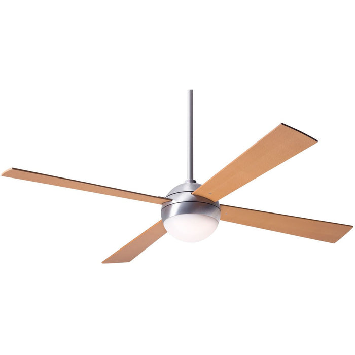 Modern Fan Ball Brushed Aluminum 42" Ceiling Fan with Maple Blades and Remote Control - ALCOVE LIGHTING