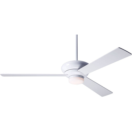 Modern Fan Altus Gloss White 52" Ceiling Fan with White Blades and Remote Control - ALCOVE LIGHTING
