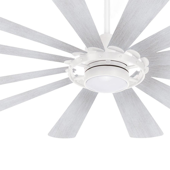 Minka Aire Windmolen 65 in. LED Indoor/Outdoor Textured White Smart Ceiling Fan