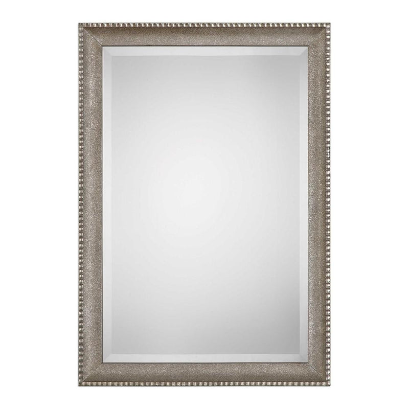 Asher Metallic Silver Mirror