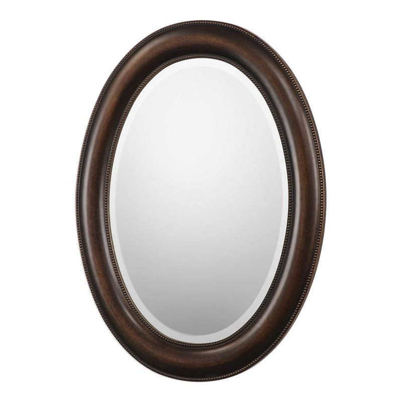Moss + Fig Oakes Dark Bronze Oval Mirror | Wall Mirror in Dark Bronze Finish