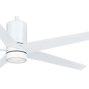 Minka Aire Symbio 56 in. LED Indoor Flat White Ceiling Fan with Remote - ALCOVE LIGHTING