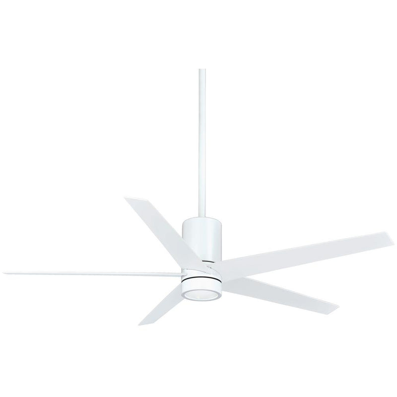 Minka Aire Symbio 56 in. LED Indoor Flat White Ceiling Fan with Remote - ALCOVE LIGHTING
